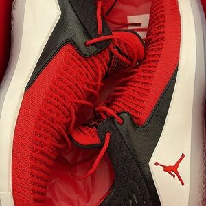 Jordan Men's Red and Black Athletic Sneakers